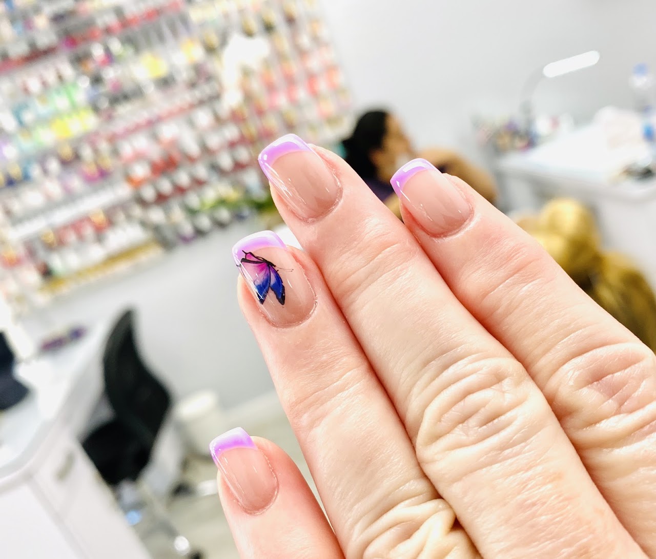 Hand painted nail artistry